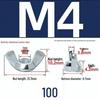 Galvanized Wing, Coin, and Hand-Tightened Nuts (M3, M4, M5)