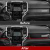 MOB2  For Dodge RAM 1500 2500 3500 2019-2026 Car Center Console Dashboard Panel Cover Carbon Fiber Red Line Interior Sticker ABS Trim