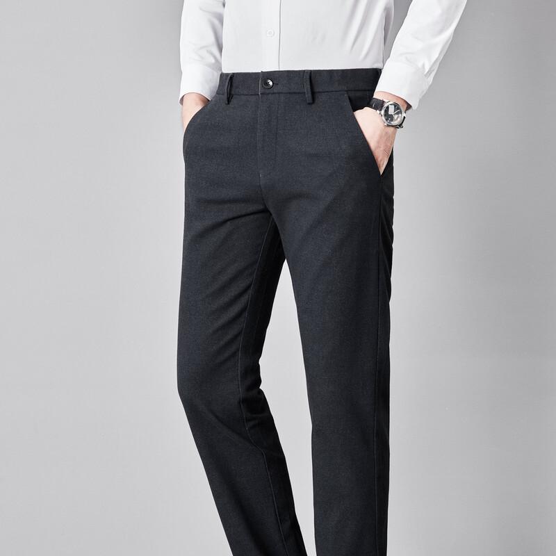 Firstview Men's Fleece-Lined Business Casual Trousers