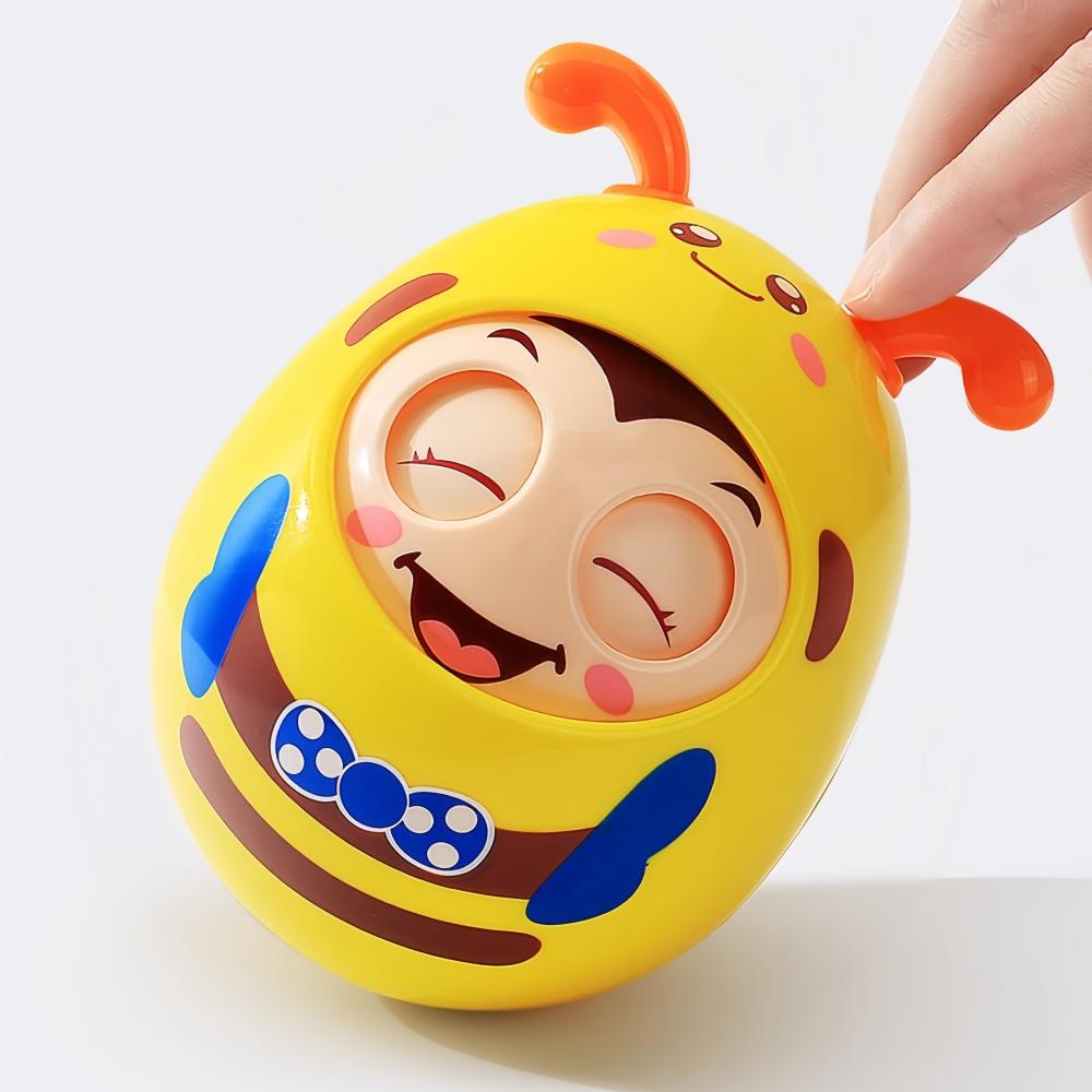 1 Stück Roly Poly Baby Spielzeug 6 bis 12 Monate, Bauchlage Schaukelspielzeug, Biene Tumbler Schaukelspielzeug für Baby Jungen Mädchen Geschenke