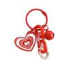 Creative DIY Heart Shaped Keychain With Glitter and Sturdy Acrylic Materials for Personalize Accessories