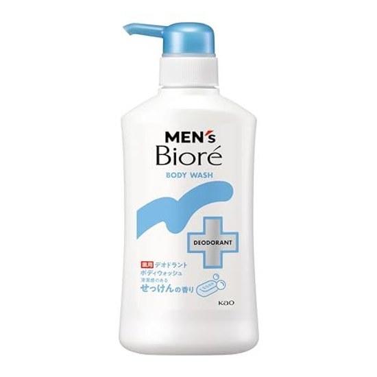 Mens Biore Medicinal Deodorant Body Wash Clean Soap Scent 420ml Odor Antibacterial Pore Cleanser Acne Quasi-Drug