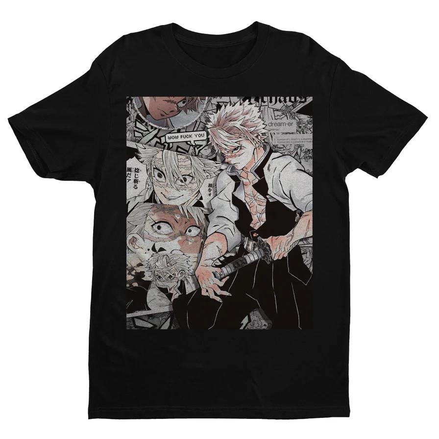 

Anime Sanemi Shinazugawa Demon Slayer Black T Shirt Size S - 5XL Unisex T-Shirt XXXL