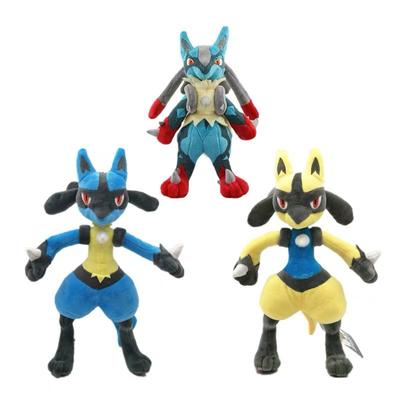 PKM Lucario Plush Doll Toys Aquali Soft Stuffed Plush Toys For Kids