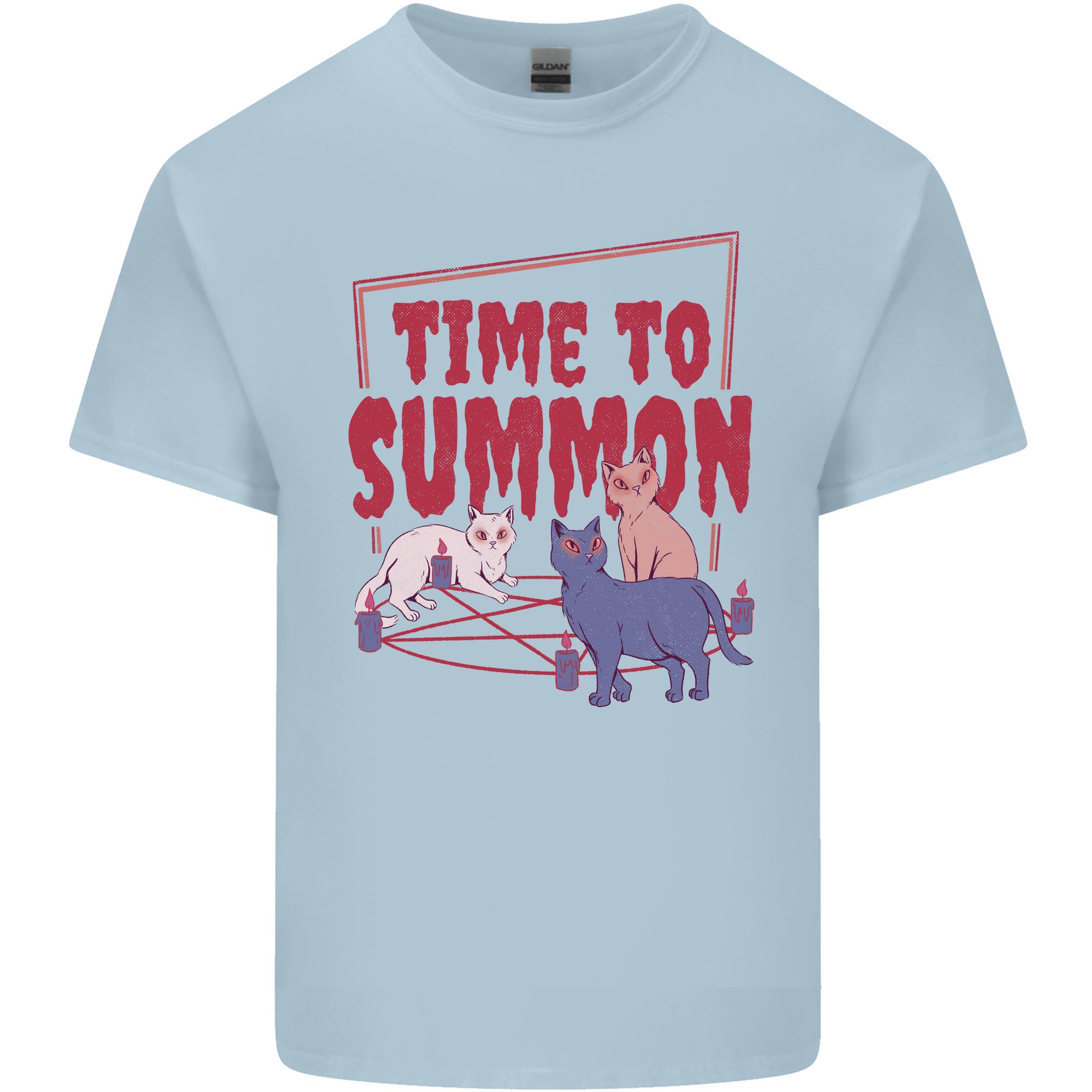 Time to Summon Cats Lets Summon Demons Unisexs Light Cotton TShirt S