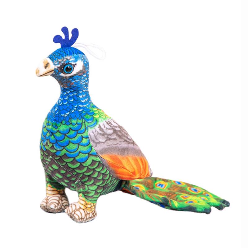 Cartoon simulation peacock doll plush toy zoo peacock doll children soothing rag doll birthday gift