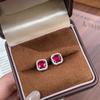 Cultivate Cultivate Stone Square Bag Perfume Bottle Jewelry Set Women's Ring Earrings Pendant Necklace Three-piece Set