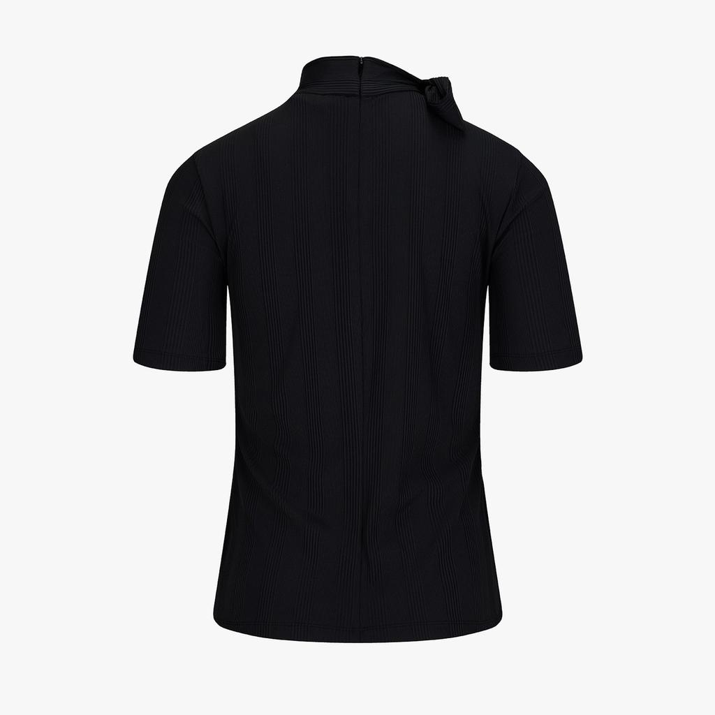 FAIRLIAR GOLF Ribbon High-Neck Sleeve T-Shirt (Black)