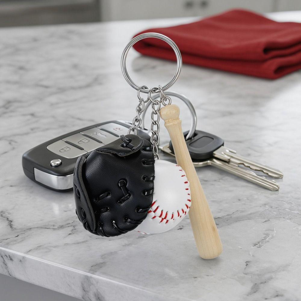 Personalized Baseball Glove Keychain Multiple Color Baseball Pendant Bag Hanging  DIY Decoration