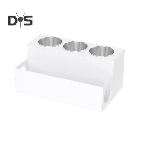 

Органайзер для хранения инструментов для волос, вместительная, экономящая место многофункциональная стойка для хранения фена для волос белый