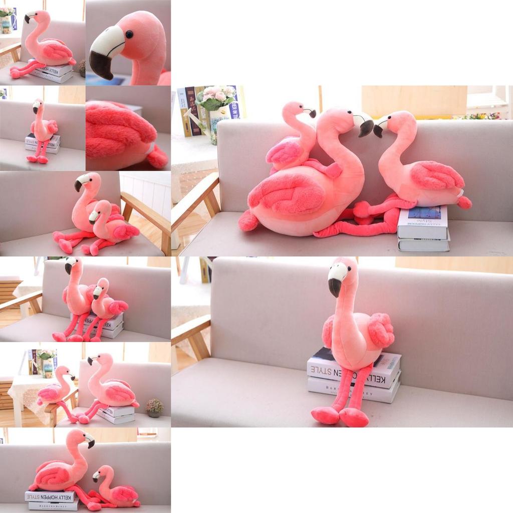 Flamingo Plush Toy Pillow Cushion For Kids Soft And Cuddly, Short Plush Fabric, Pink, 25cm/35cm/50cm