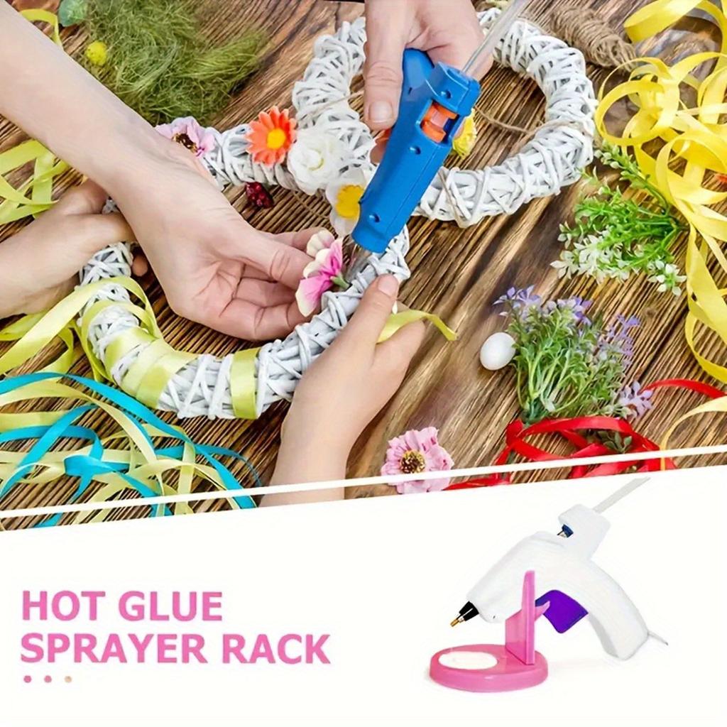 Hot Glue Gun Holder Plastic Hot Melt Glue Gun Base Stand Organizer Floral Crafts Tools Storage Rack Accessories DIY Repair Tools