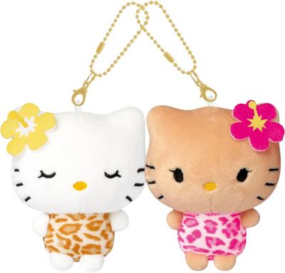 CRUX Nico Plush Keychain Sanrio Hello Kitty Suntan Kitty & Mimmy A Gal Kitty 131987