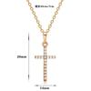 Simple Fashion Cross Alloy Jewelry Exquisite Diamond-encrusted Necklace, Hip-hop Punk Style Pendant for Women Crystal Zircon Men
