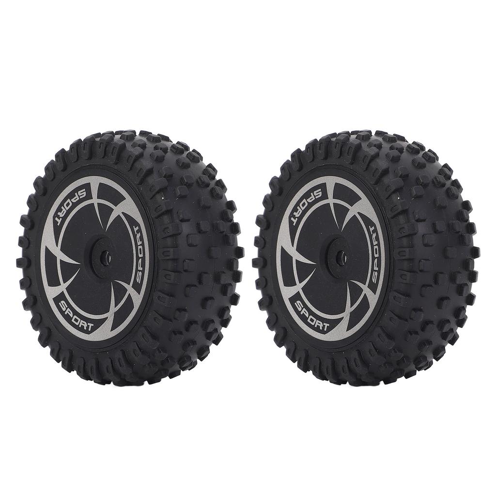 RC Car Front Wheel Tire Set Excellent Grip Rubber RC Front Tyre with Plastic Hub for WLtoys 144016 2988