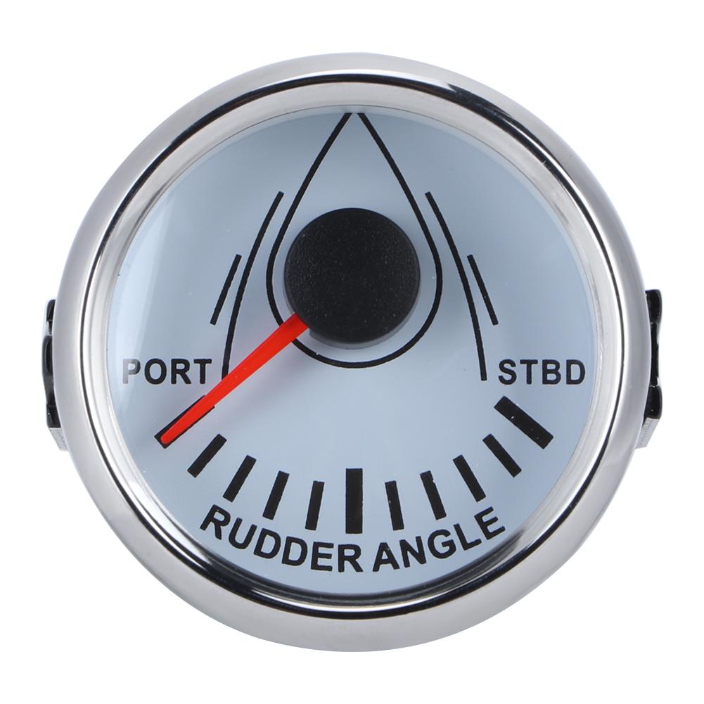 

52mm Universal Boat Rudder Angle Indicator 0 190ohm Signal with Rudder Sensor 9 32V Backlight Gauge for Boat YachtWhite