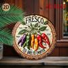 Metal Wall Art Colorful Peppers Sign Kitchen Dining Cafe Decor