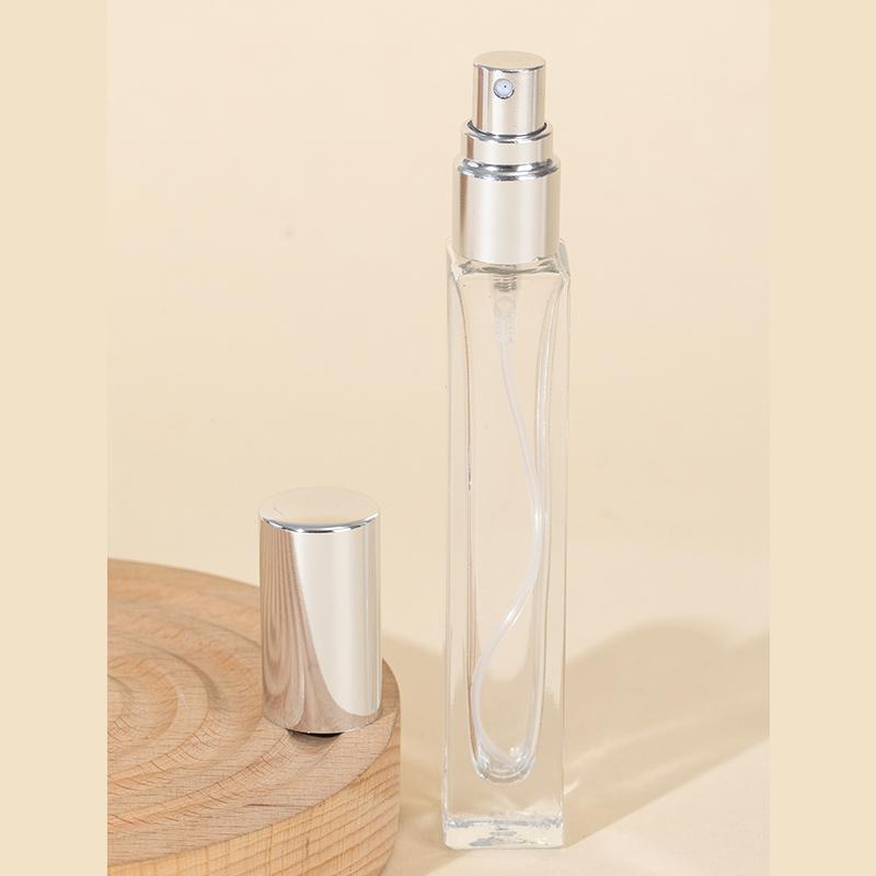 6 Stück/Set luxuriöser 10 ml Glas-Parfümspray - nachfüllbare transparente Sprühflasche - ideal für Reisen und Duftliebhaber