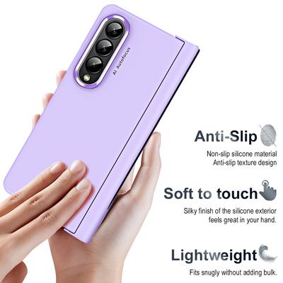 Protiskluzové skládací pouzdro s plnou ochranou pro Samsung Galaxy Z Fold 4 5g Fold4 Zfold4 Tvrzené sklo S držák pera Kryt telefonu