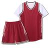 287 Fake Two-Piece Basketball Jersey Set, Adult Men'S And Women'S Printed Jerseys, With Pockets On Both Sides Xs-4Xl