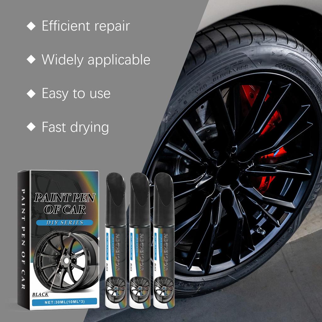 Auto-Rad-Kratzer-Entferner-Stift, schwarzer Felgen-Ausbesserungsstift, Auto-Rad-Lackkratzer-Reparaturstift, Auto-Lack-Reparaturstift
