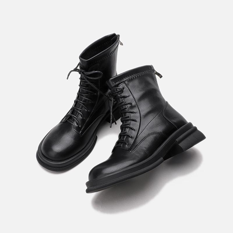 Осенние и зимние женские одинарные ботинки в британском стиле — фото 4