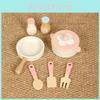 Wooden Simulation Kitchen Cooking Utensils Children Puzzle Toy Set For Imaginative Play And Development