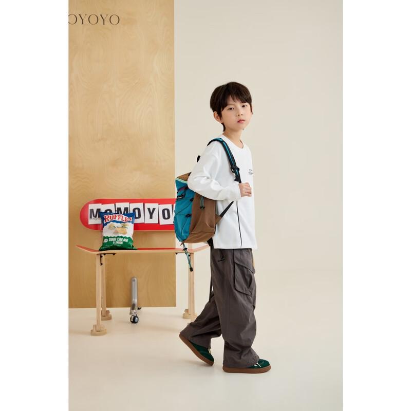 Kids' Loose Fit Long Sleeve Letter Print T-Shirt
