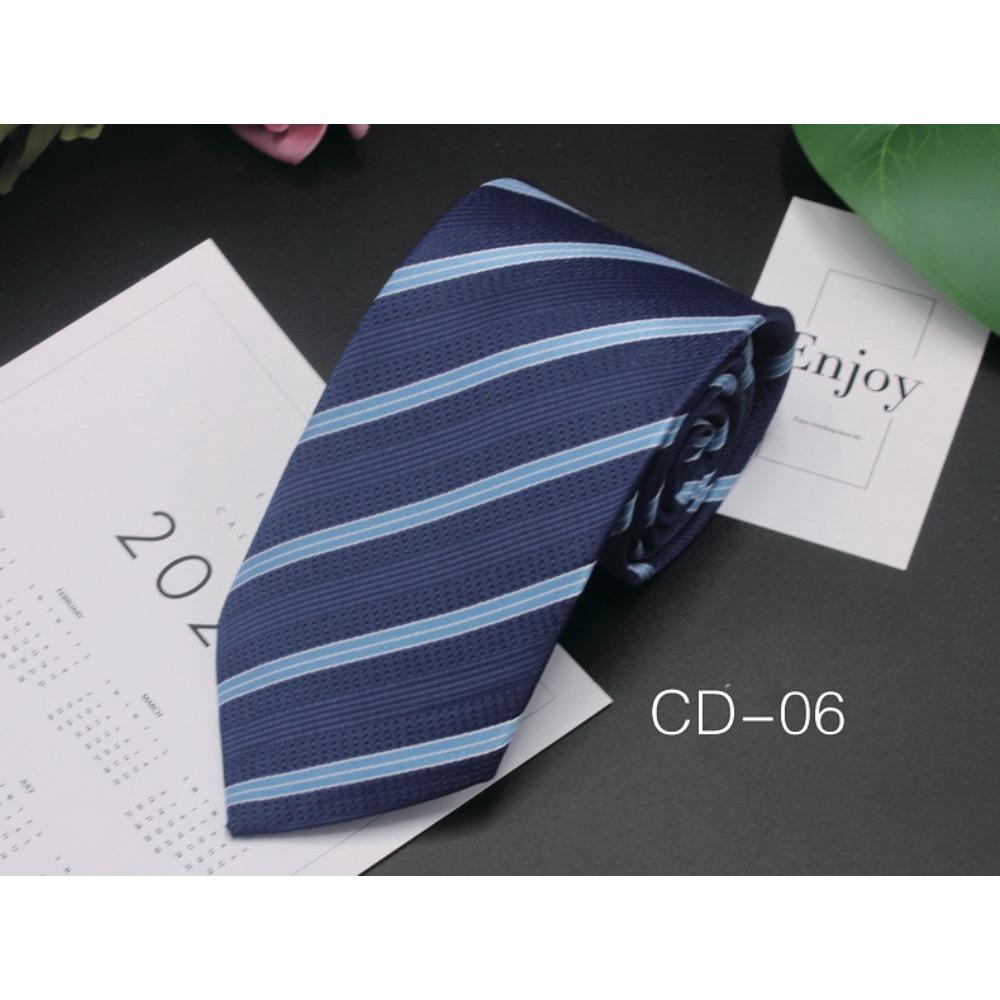 Men's Business Tie 8cm Professional Dress Interview Striped Tie Stylish Business-style Ties Navy Black Multi-colorTraditional Hand-knotted Design