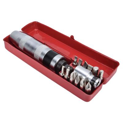 Manual Impact Driver Set 12in Square To Hex Adapter Reversible Screwdriver with 12PCS Bits
