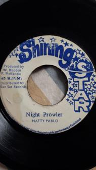 

7inch Record NATTY PABLO Night Prowler NONE Shining Star Jamaica Reggae Ska Dub Used