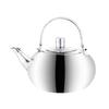 Stainless Steel Teapot Kettle with Filter - Flat/Spherical Base, Exquisite Design