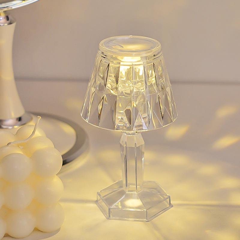 Elegant Crystal Bedside Table Lamp - Decorative Night Light & Birthday Gift