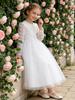 Long Sleeve Girls' Tulle Princess Flower Girl Formal Dress