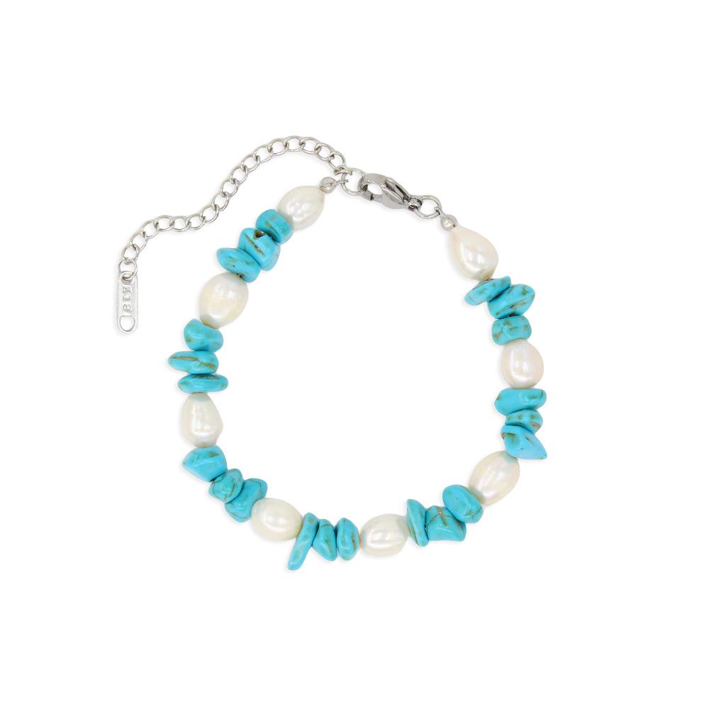 Bohemian Blue Beaded Necklace & Bracelet Set - Retro Style Accessories