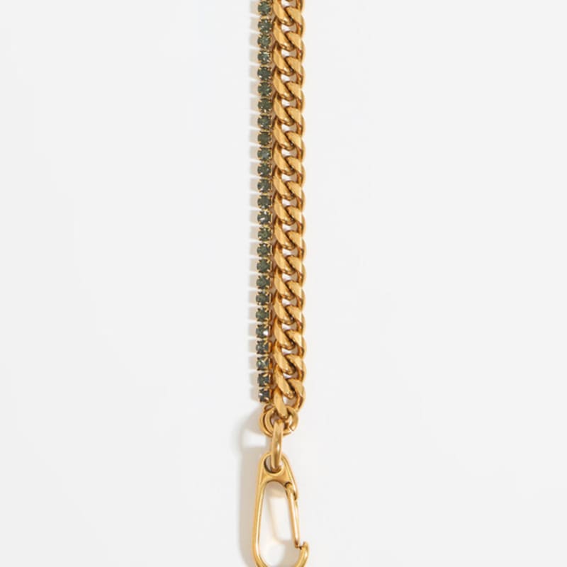 BIMBA Y LOLA [23FW] BIMBA Y LOLA Gold Crystal & Chain Necklace B236AIU009GOF