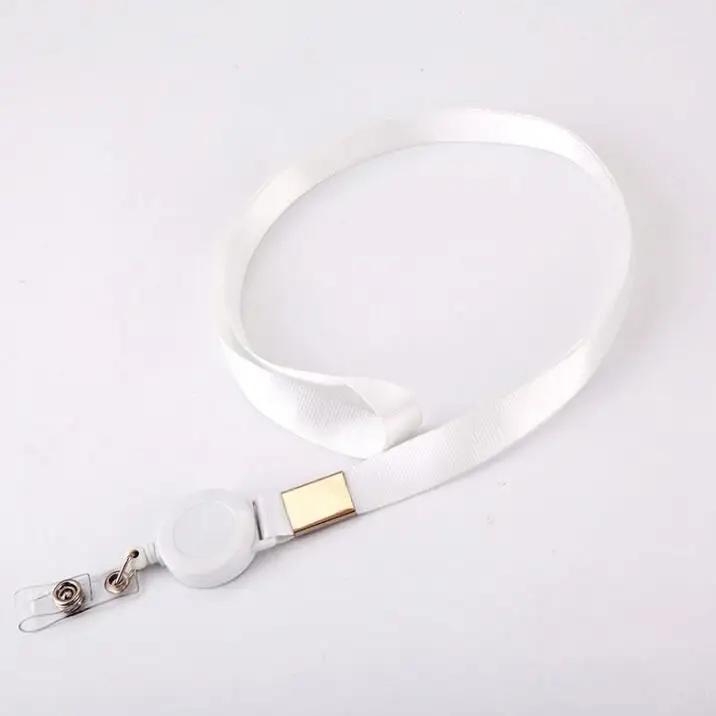 Aluminum Alloy ID Tag Work Card Sleeve with Lanyard Name Badge Holder Pass Card Protective Case Retractable Badge Reel