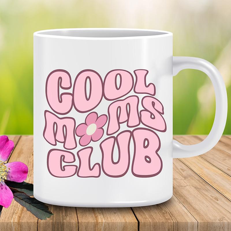 Cool Mom Club Mother'S Day Ceramic Coffee Mug Mommy Tea Cup Moms New Mother