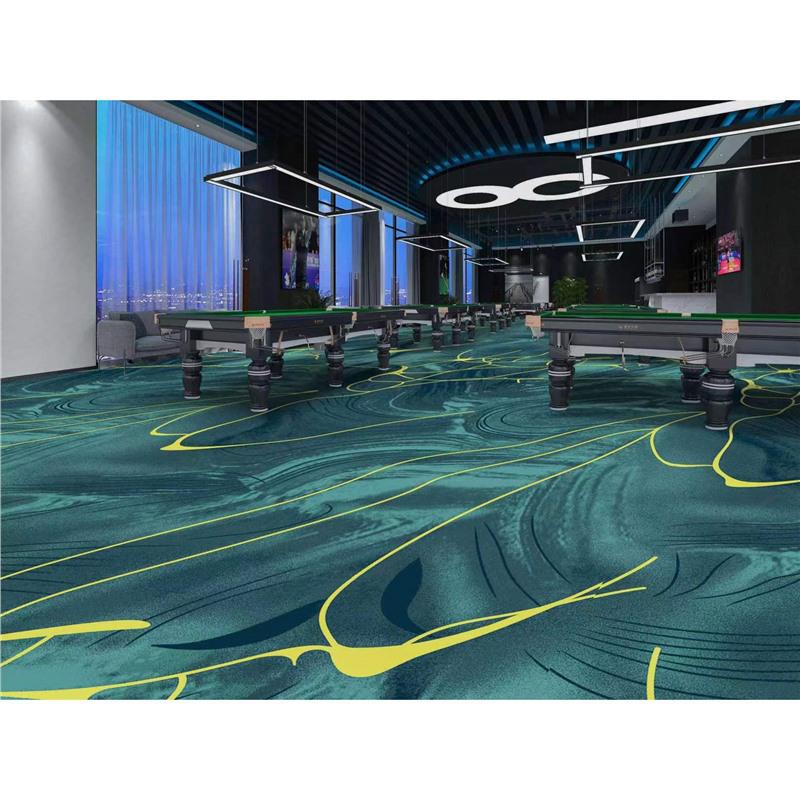 Luxuriöser feuerfester Nylon-Teppich für Billardhallen in Hotels - Teppich mit großflächigem Druck