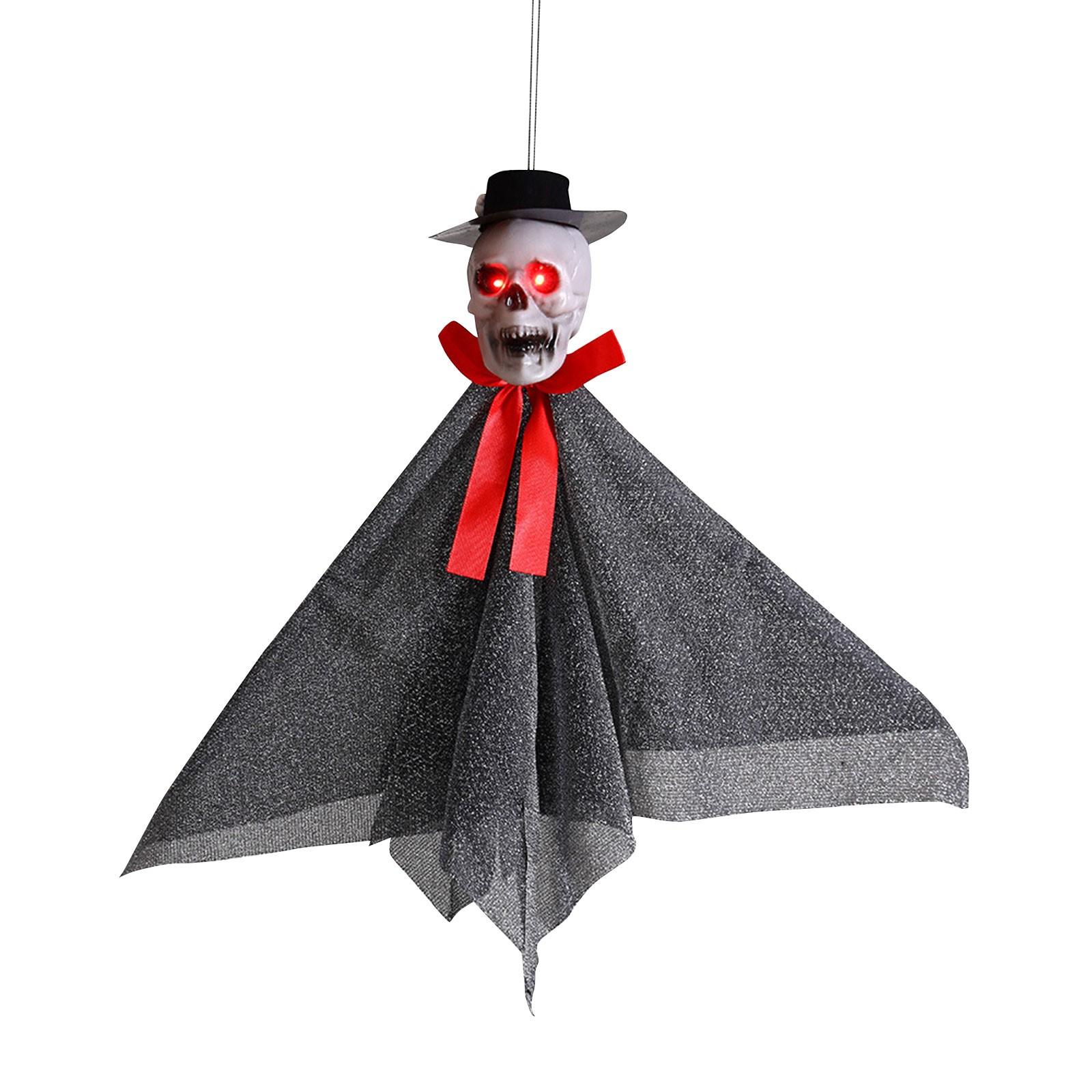 

Призрак, висящий на Хэллоуин, издает пугающий свет и звуки. Подвесной дом с привидениями, комната, розыгрыш, украшение и реквизит One Size серый