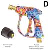 Graffiti Design High Pressure Water Gun 4350PSI 1L Foam Gun 1/4" Quick Nozzle Kit with Karcher Adapter & Anti-Slip Rubber Base