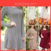Elegante Maglione a Maglia da Donna Jumper Mini Abito Per Accogliente Usura Invernale e Autunnale