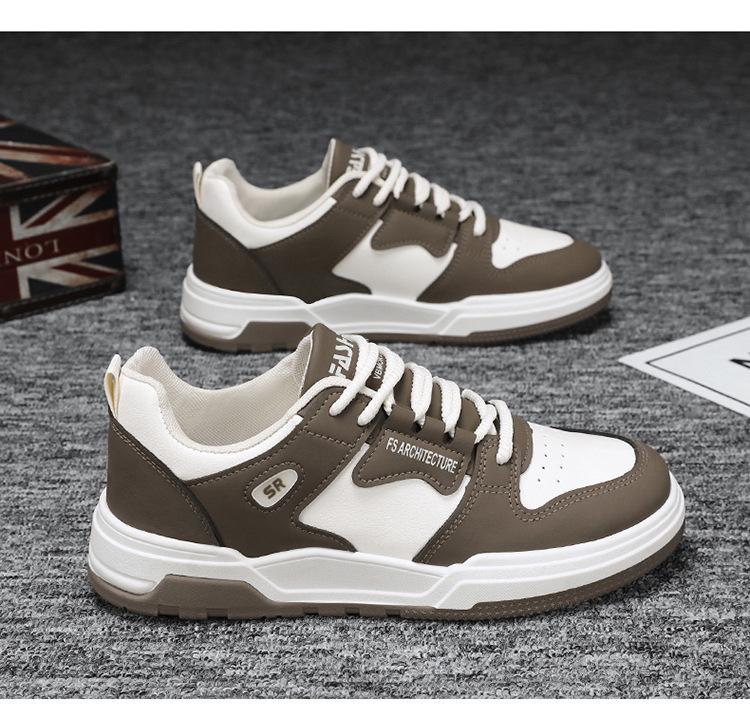 Men's Korean-Style Breathable White Sneakers - Trendy, Thick-Soled, Casual Sports Shoes for Summer
