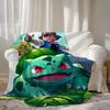 Kawaii B-Bulbasaurs Double Blanket for Bed Sofa Blankets and Camping Furry New Year Bedspread the Anime Home Decoration Sofas