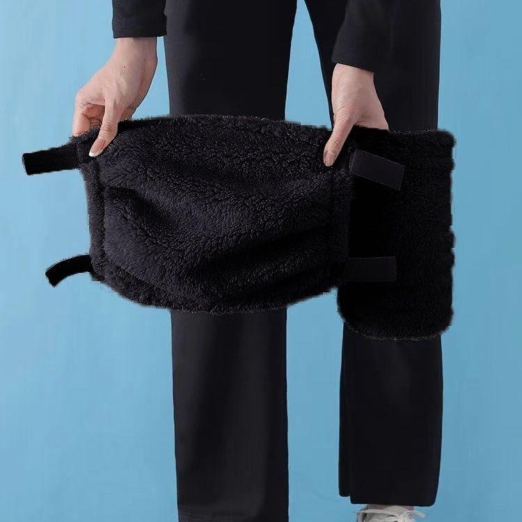 Dámské korálové fleecové podkolenky s fleecovou podšívkou pro ochranu kloubů, pro použití v kanceláři, zesílené protiskluzové návleky na nohy