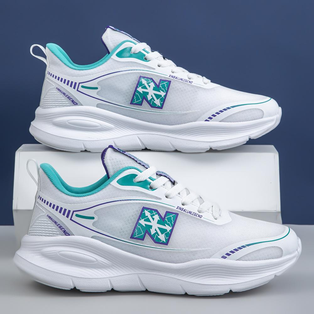Summer New Couple Shoes Sports Shoes Large Size Outdoor Running Shoes Mesh Breathable Ultra-light Simple Heightening Casual Men's Shoes