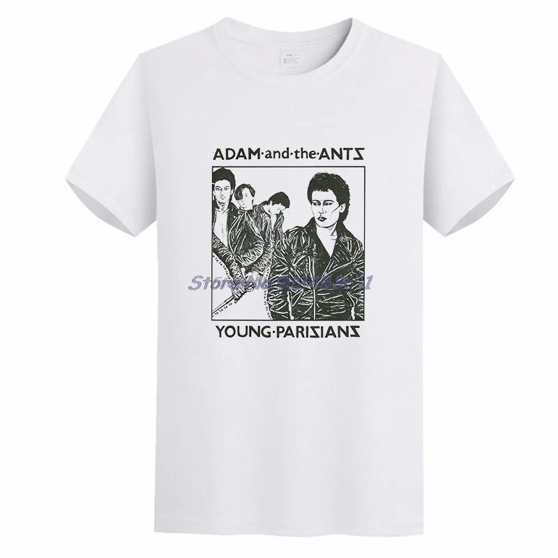 Adam And The Ants Young Parisians 70s Retro Graphic T Shirts Big Size Short Sleeve T Shirt Summer Cotton New Shirts And TShirts S