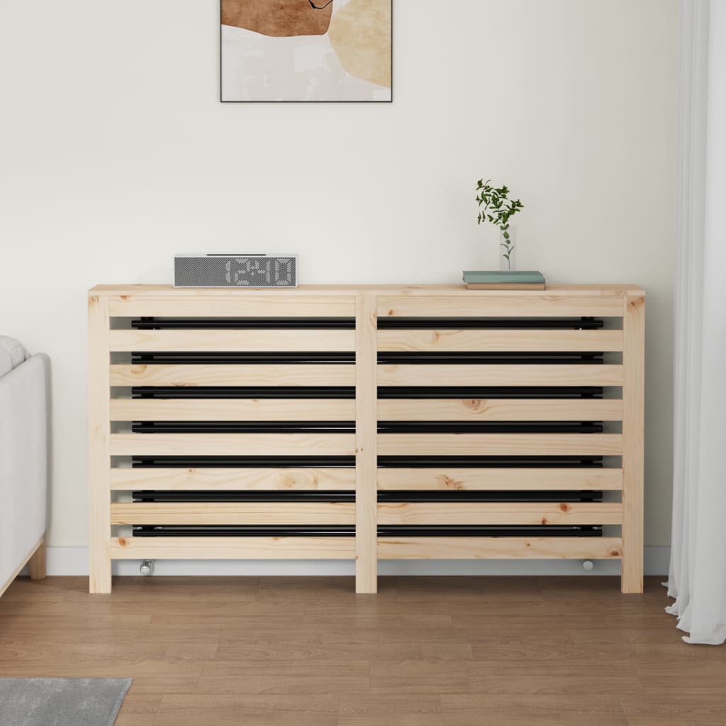 Vidaxl Osłona Grzejnika, 153X19X84 Cm, Lite Drewno Sosnowe