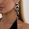 IngeSight.Z 6Style Retro Exaggerated Irregular Geometric Stud Earrings Women Creative Punk Metal Piercing Earrings Charm Jewelry