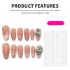12Pcs Oval Cat Eye Blush Gradient Handmade False Nails for Women